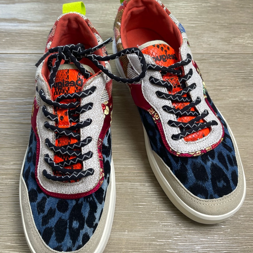 Desigual Multicolor Patchwork Sneakers - image 1